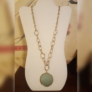 Gorgeous Faux Chalcedony Statement Necklace